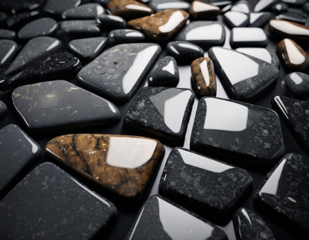 Professional background with expensive black mountain granite and marble. High quality illustrationの素材