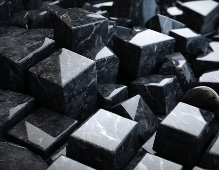 Professional background with expensive black mountain granite and marble. High quality illustrationの素材