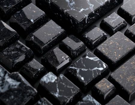 Professional background with expensive black mountain granite and marble. High quality illustrationの素材
