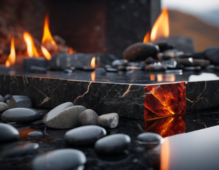 Professional background with expensive black mountain granite and marble. High quality illustrationの素材
