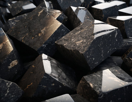 Professional background with expensive black mountain granite and marble. High quality illustrationの素材