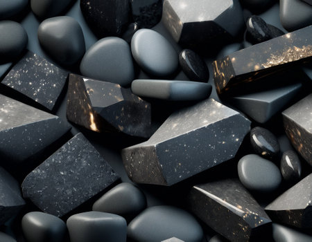 Professional background with expensive black mountain granite and marble. High quality illustrationの素材