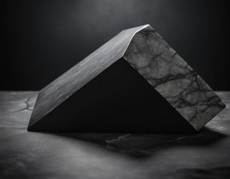 Professional interior design with expensive black marble and granite. Excellent background for presentation and product. High quality illustrationの素材