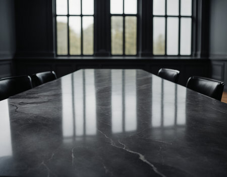 Professional interior design with expensive black marble and granite. Excellent background for presentation and product. High quality illustrationの素材