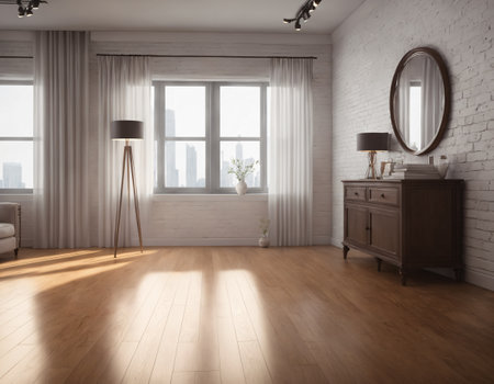 Minimalistic loft interior. High quality illustrationの素材