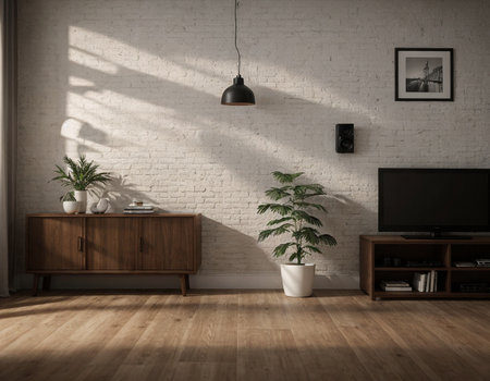 Minimalistic loft interior. High quality illustrationの素材
