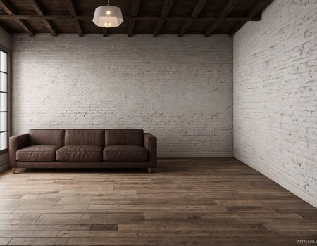 Minimalistic loft interior. High quality illustrationの素材