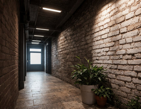 Minimalistic loft interior. High quality illustrationの素材