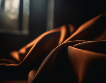 Professional designer background with expensive dark silk and fabric. Background for product presentations. High quality illustrationの素材