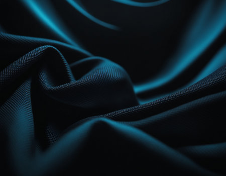 Professional designer background with expensive dark silk and fabric. Background for product presentations. High quality illustrationの素材