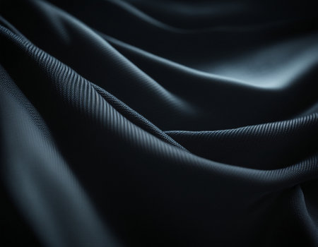 Professional designer background with expensive dark silk and fabric. Background for product presentations. High quality illustrationの素材