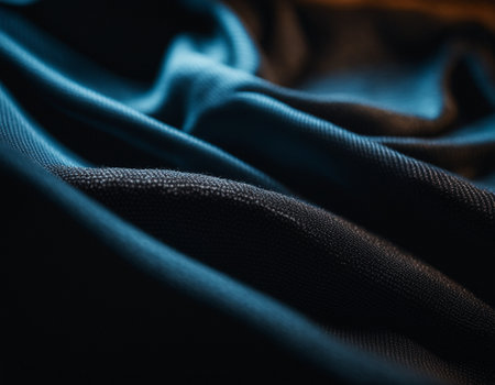 Professional designer background with expensive dark silk and fabric. Background for product presentations. High quality illustrationの素材