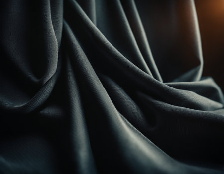 Professional designer background with expensive dark silk and fabric. Background for product presentations. High quality illustrationの素材