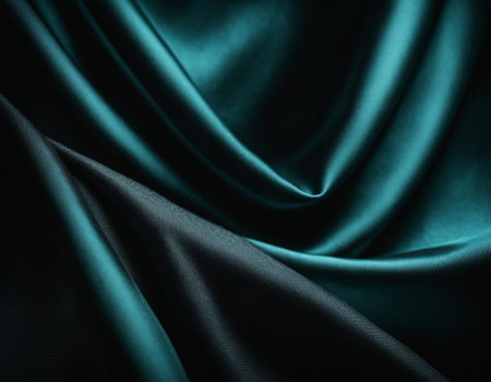 Professional designer background with expensive dark silk and fabric. Background for product presentations. High quality illustrationの素材