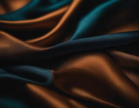 Professional designer background with expensive dark silk and fabric. Background for product presentations. High quality illustrationの素材