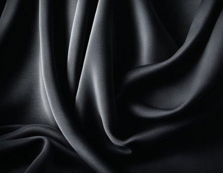 Professional designer background with expensive dark silk and fabric. Background for product presentations. High quality illustrationの素材