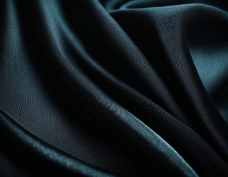 Professional designer background with expensive dark silk and fabric. Background for product presentations. High quality illustrationの素材