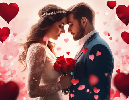 A beautiful couple in love. Romance. valentine's day. High quality photoの素材