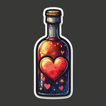 Love Potion Vector Icon. Vector illustrationの素材
