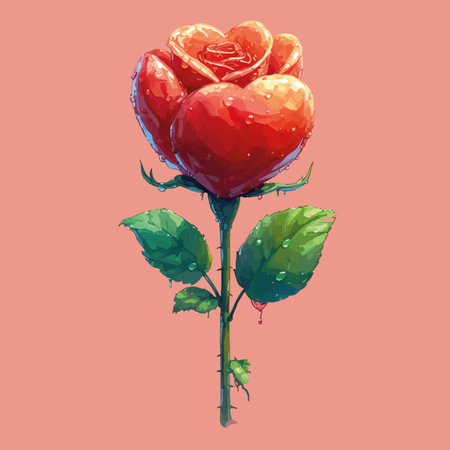 Vector rose icon. Vector illustrationの素材