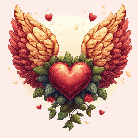 Beautiful vector icon with heart. Vector illustrationの素材