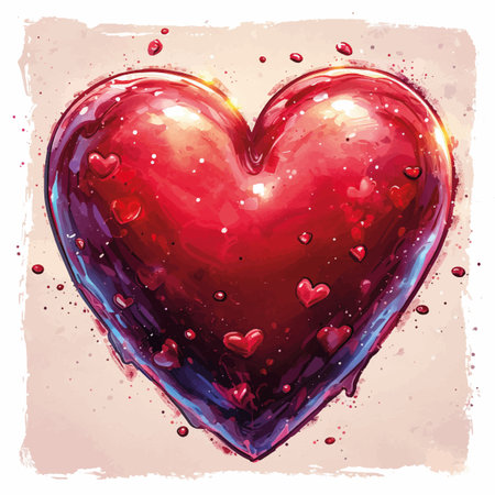 Beautiful vector icon with heart. Vector illustrationの素材