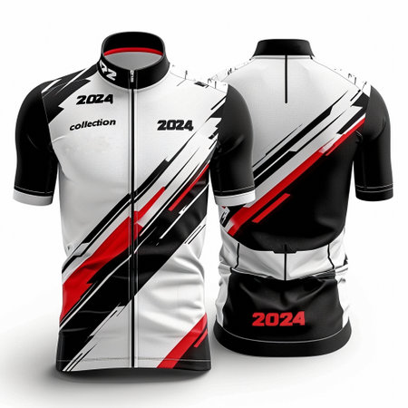 The design of men's sportswear. Collection 2024. Top. High quality illustrationの素材