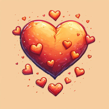 Colorful hearts pattern. Valentine's Day background. High quality photoの素材
