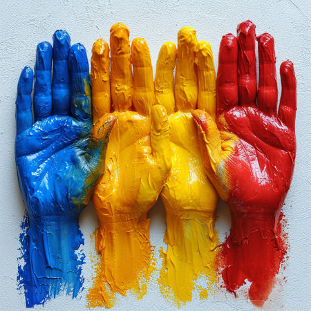 Support and care. A little magic and hope. Making the world a better place. High quality illustrationの素材