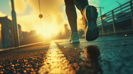 Morning run. High quality photoの素材