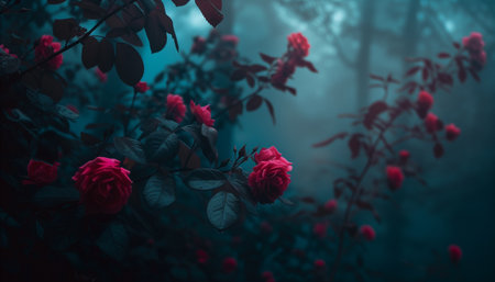 A dark cinematic photo of rose. High quality photoの素材