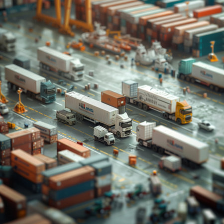 Transportation and the concept of logistics transportation. Trucks, ships, planes, logistics of cargo delivery. High qualityの素材