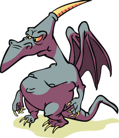 Grumpy Dragonのイラスト素材