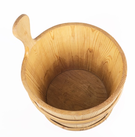 Wooden sauna bucketの写真素材