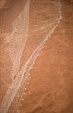 Tennis net and court,selected focus. Background.の写真素材