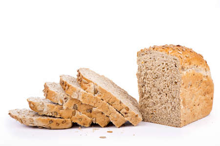 Tasty rye bread, isolated on white background