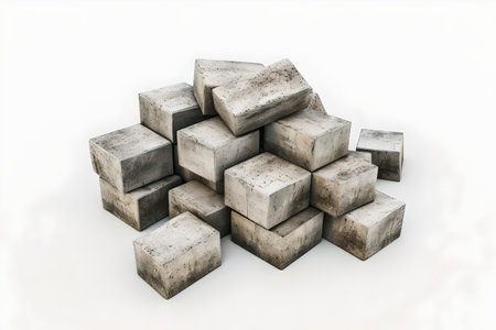Abstract heap of textured cubes. ideal for design concepts, backgrounds, or creative graphics. A.I.の素材