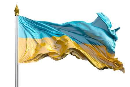 Vibrant, flowing flag illustrating national pride. ideal for cultural representation and identity in design. A.I.の素材