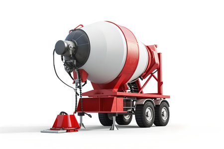 Digital illustration of a cement mixer. perfect for construction-themed designs and educational content. A.I.の素材