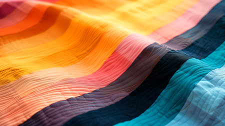 Colorful abstract wave pattern with a dynamic feel, ideal for creative design needs and decor inspirations. A.I.の素材