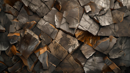 Artistic representation of geometric stone textures, suitable for background or design elements. A.I.の素材