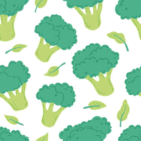 Broccoli pattern seamless.のイラスト素材