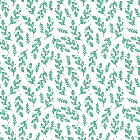 Seamless floral pattern with grean leaf for wallpaper, background.のイラスト素材