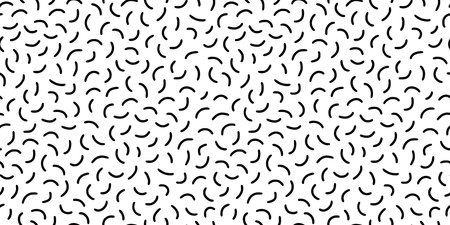 Small dash pattern on white background. Hand drawn small black dash seamless pattern. Simple minimal abstract, geometric texture design seamless background. Vector illustrationのイラスト素材