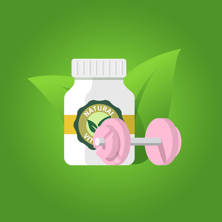 Pharmacology and fitness illustration.のイラスト素材