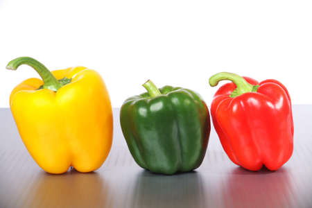  Pepper siliculose red, green and yellow colourの写真素材