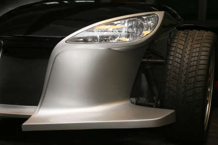 beautiful sports car front  close up