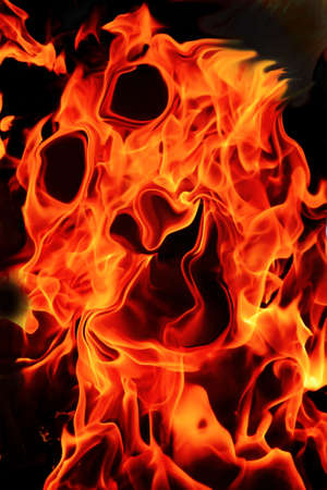 Flame in the form of  frightening mask