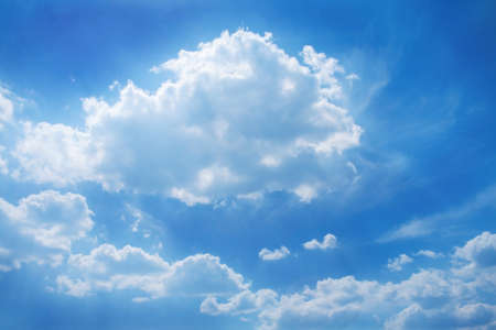 beautiful blue sky with cloudsの写真素材