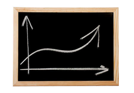 schedule drawn by chalk on black boardの写真素材